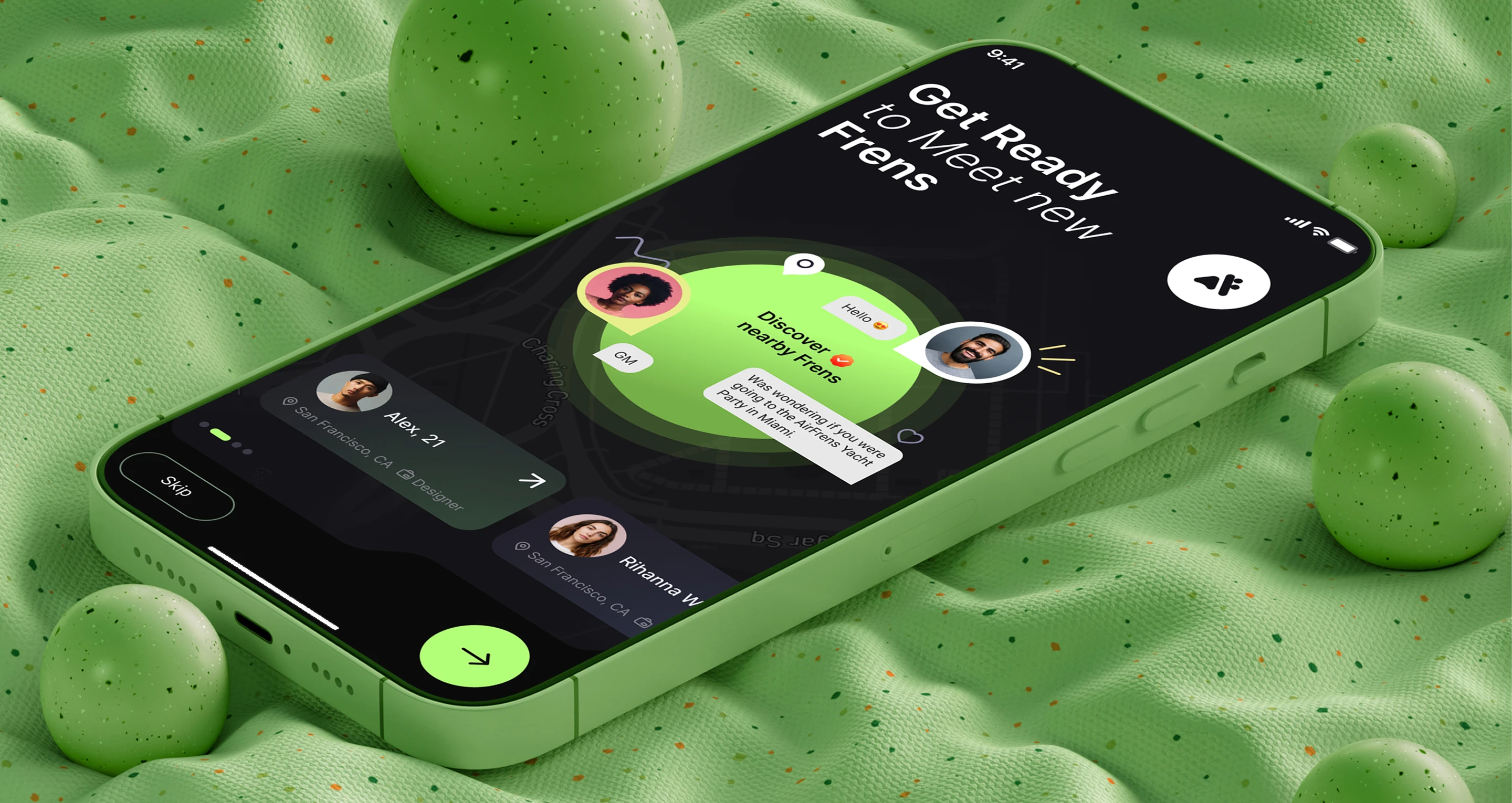 Airfrens hero mobile mock